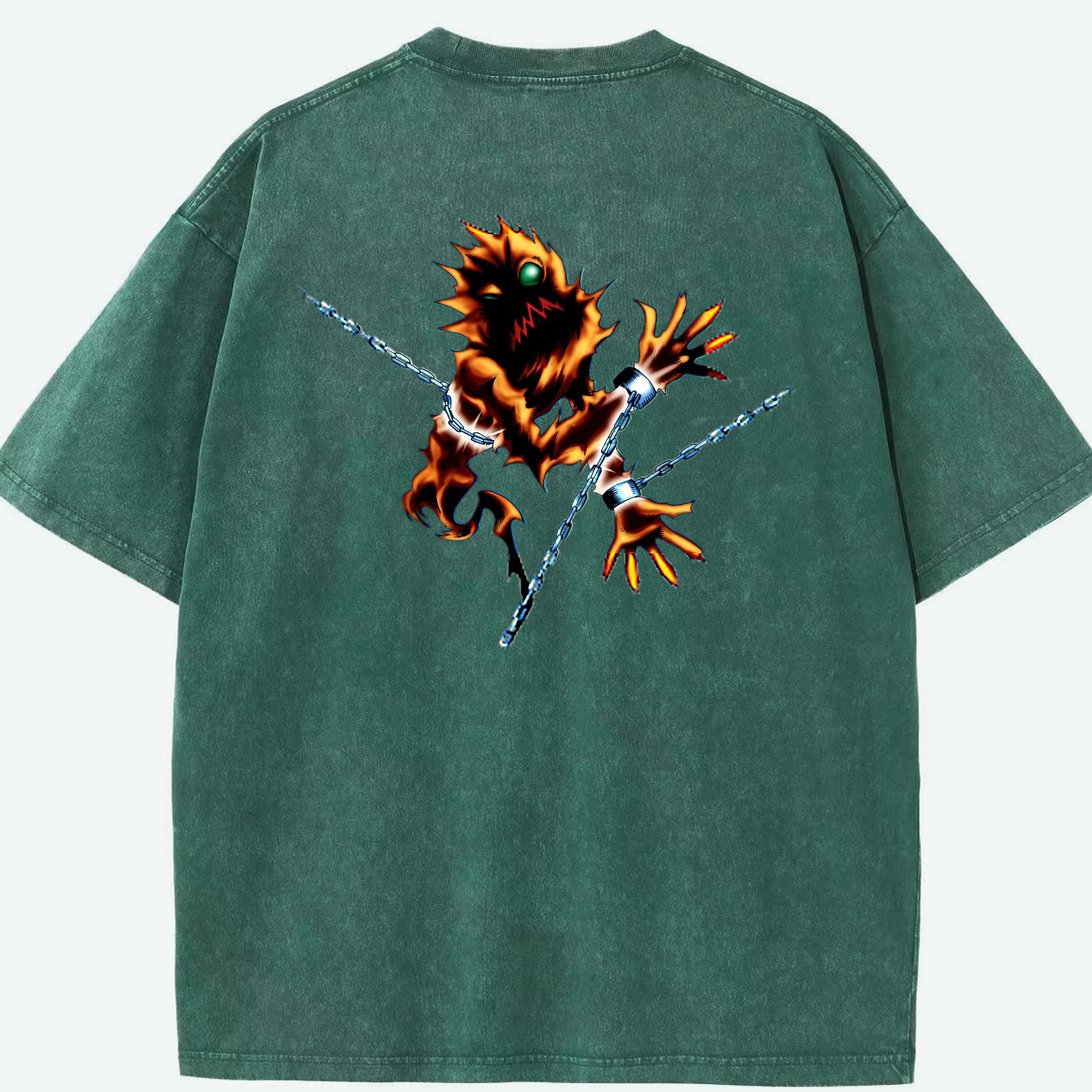 （画像用） 遊☆戯☆王 Yu-Gi-Oh! 綿100% ヴィンテージ風 半袖Tシャツ（背面プリント）